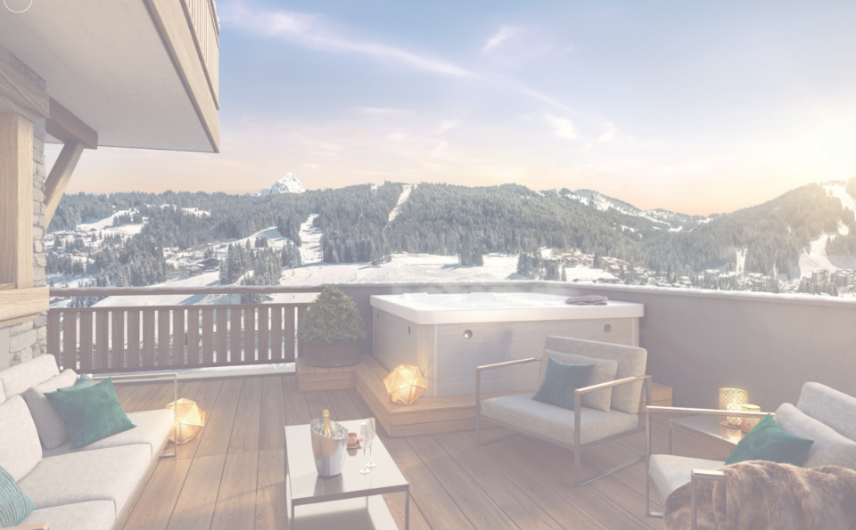 Photo terrasse chalet les gets