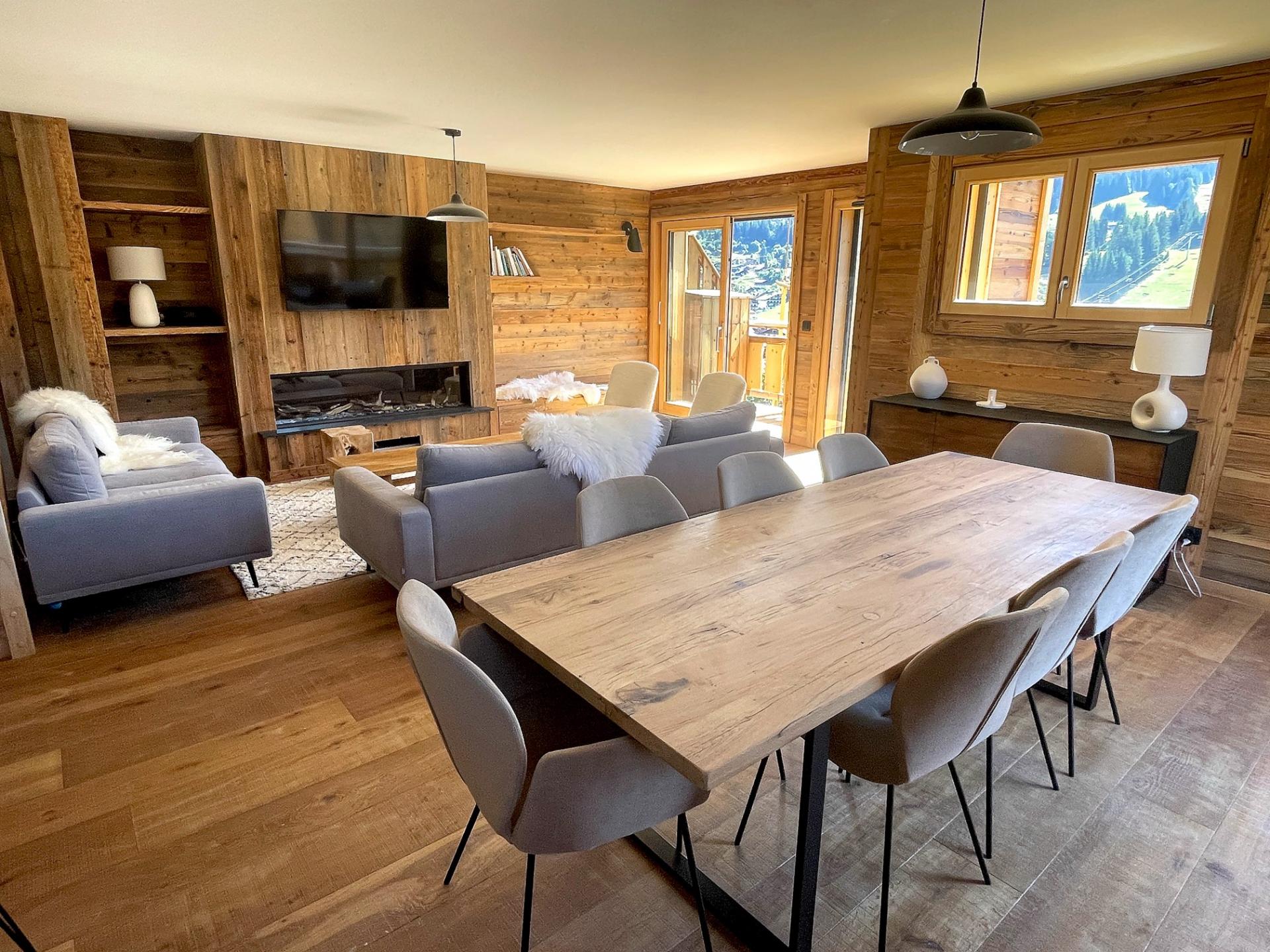 Vue intérieure du Chalet pour 12 personnes Les Gets
